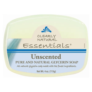 Clearly Natural, Glycerine Soap, Unscented, 4 Oz