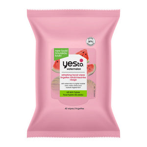Yes To, Watermelon Refreshing Facial Wipes, 40 Count