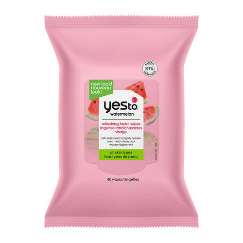 Yes To, Watermelon Refreshing Facial Wipes, 40 Count