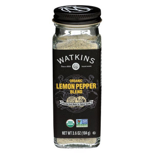 Watkins, Organic Lemon Pepper Blend, 3.6 Oz (Case Of 3)