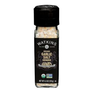 Watkins, Organic Garlic Salt Grinder, 4.3 Oz (Case Of 3)