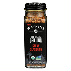 Watkins, Organic Grilling Steak Seasoning, 3.5 Oz