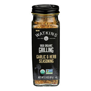 Watkins, Organic Grilling Garlic And Herb Seasoning, 2.9 Oz (Case Of 3)