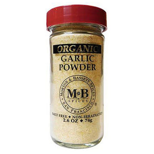Morton & Bassett, Organic Seasoning Garlic Powder, 2.6 Oz (Case Of 3)