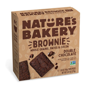 Natures Bakery, Double Chocolate Brownie, 9.54 Oz(Case Of 6)