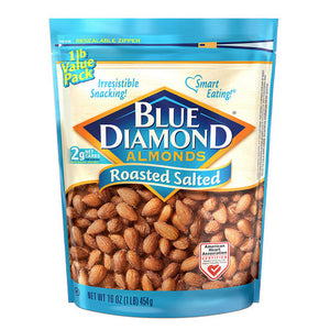 Blue Diamond, Almonds Roasted Salted, 16 Oz(Case Of 6)