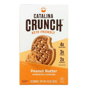 Catalina Crunch, Keto Friendly Peanut Butter Sandwich Cookies, 6.8 Oz(Case Of 6)
