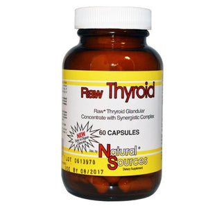 Natural Sources, Raw Thyroid, 60 caps