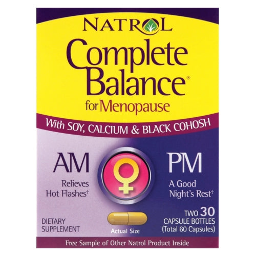 Natrol, Complete Balance AM/PM Menopause Formula, 30AM+30PM Caps