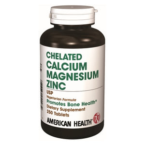 American Health, Chelated Calcium & Magnesium with Zinc, 250 Tabs