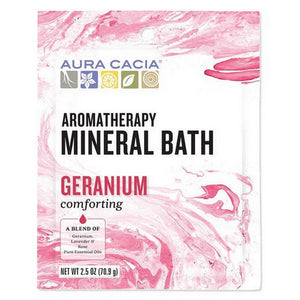 Aura Cacia, Mineral Bath, Comforting Geranium 2.5 Oz