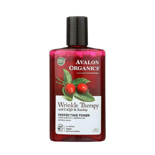 Avalon Organics, Wrinkle Therapy Perfecting Toner, With CoQ10 & Rosehip, 8 Oz