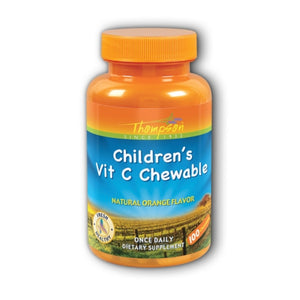 Thompson, Vitamin C, 100 mg, CHILDREN'S - ORANGE FLAVOR, 100 Tabs