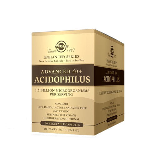 Solgar, Advanced 40+ Acidophilus Vegetable Capsules, 120 V Caps