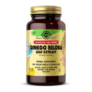 Solgar, SFP Ginkgo Biloba Leaf Extract Vegetable Capsules, 180 V Caps