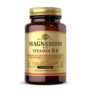 Solgar, Magnesium with Vitamin B6 Tablets, 100 Tabs