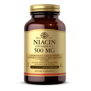 Solgar, Niacin (Vitamin B3), 500 mg, 100 V Caps