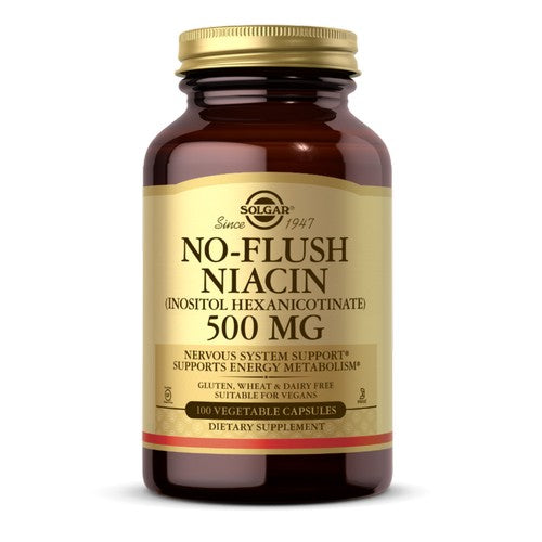 Solgar, No-Flush Niacin (Vitamin B3) (Inositol Hexanicotinate), 500 mg, 100 V Caps
