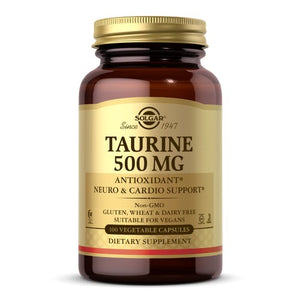Solgar, Taurine, 500 mg, 100 V Caps