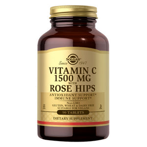 Solgar, Vitamin C with Rose Hips, 1500 mg, 90 Tabs