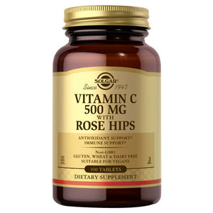 Solgar, Vitamin C, 500 mg, with Rose Hips 100 Tabs