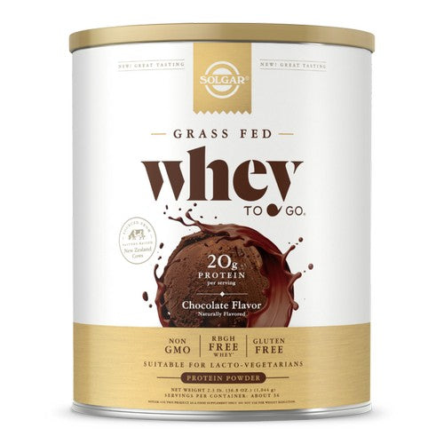 Solgar, Whey To Go Protein Powder, Natural Chocolate Flavor 41 oz