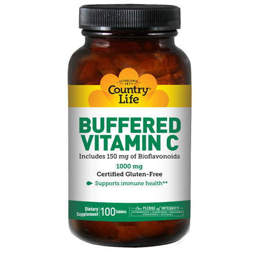 Country Life, Buffered Vitamin C with Bioflavonoids, 1000 MG, 100 Tabs