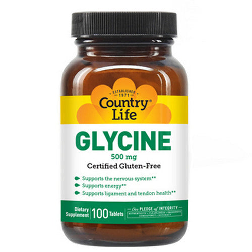 Country Life, Glycine with B-6, 500 MG, 100 Tabs