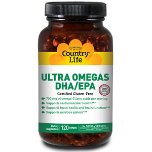 Country Life, Ultra Omega's DHA/EPA, 120 Sftgls