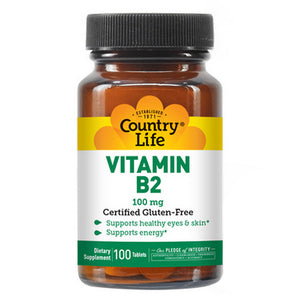 Country Life, Vitamin B-2, 100 MG, 100 Tabs
