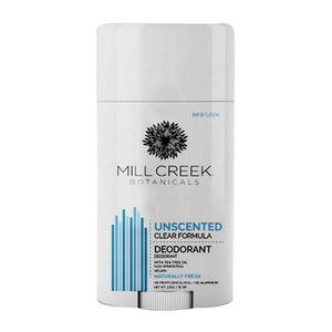 Mill Creek Botanicals, Unscented Stick Deodorant, UNSCENTED STICK, 2.5 OZ
