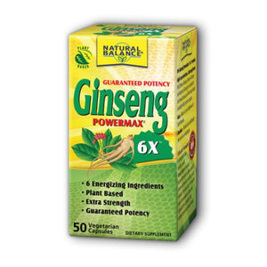 Natural Balance (Formerly known as Trimedica), Ginseng Power Max, 2000 mg, 6X, 50 Caps