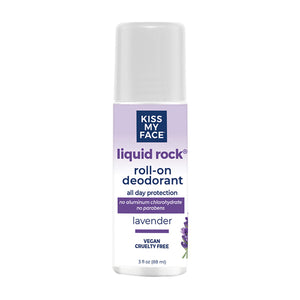 Kiss My Face, Liquid Rock Roll-On Deodorant, Lavender, 3 Oz