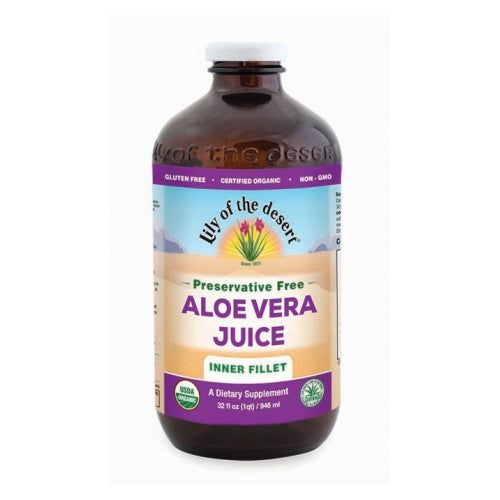 Lily Of The Desert, Aloe Vera Juice, Preservative Free 32OZ