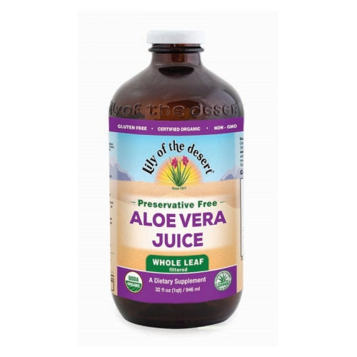 Lily Of The Desert, Aloe Vera Juice Whole Leaf, Preservative Free 32OZ
