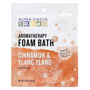 Aura Cacia, Aromatherapy Foam Bath, Cinnamon Ylang 2.5 oz