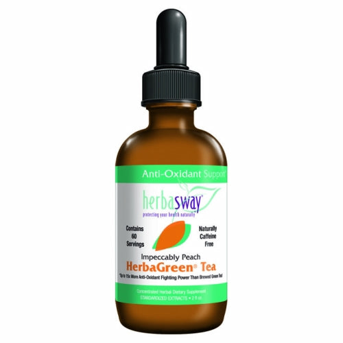 Herbasway, Herbagreen Tea - PEACH, Peach, 2 oz