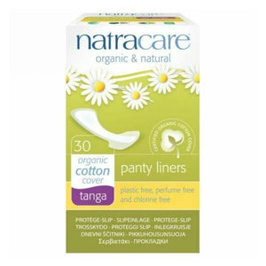 Natracare, Panty Liners Organic Cotton Cover, Tanga, 30 Count
