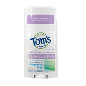 Tom's Of Maine, Deodorant Stick, Long Lasting Unscented 2.25 oz