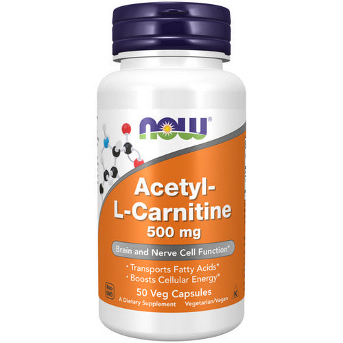 Now Foods, Acetyl-L Carnitine, 500 mg, 50 Caps