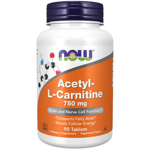 Now Foods, Acetyl-L Carnitine, 750 mg, 90 Tabs