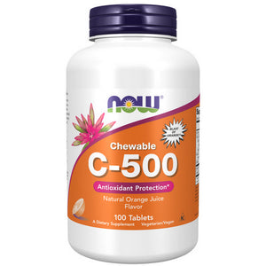 Now Foods, Vitamin C-500 Chewable Orange, 100 Tabs