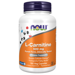 Now Foods, L-Carnitine, 500 mg, 180 Caps