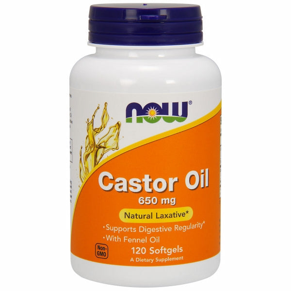 Now Foods, Castor Oil, 650 mg, 120 Sgels