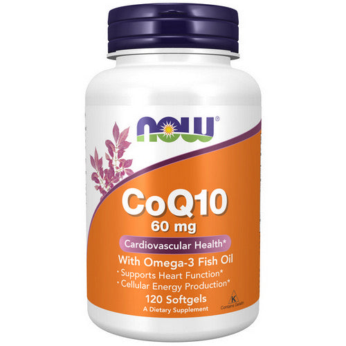 Now Foods, CoQ10 with Omega 3 Fish Oil, 60 mg, 120 Softgels