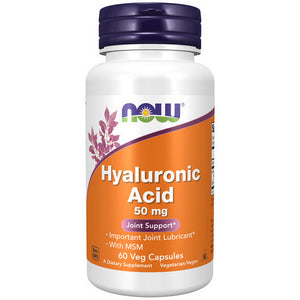 Now Foods, Hyaluronic Acid with MSM, 50 mg, 60 Veg Caps