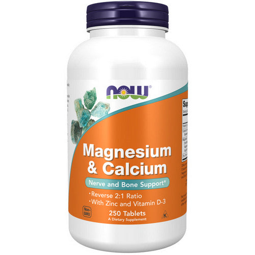 Now Foods, Magnesium & Calcium, 250 Tabs