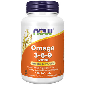 Now Foods, Omega 3-6-9, 1000 mg, 100 Softgels