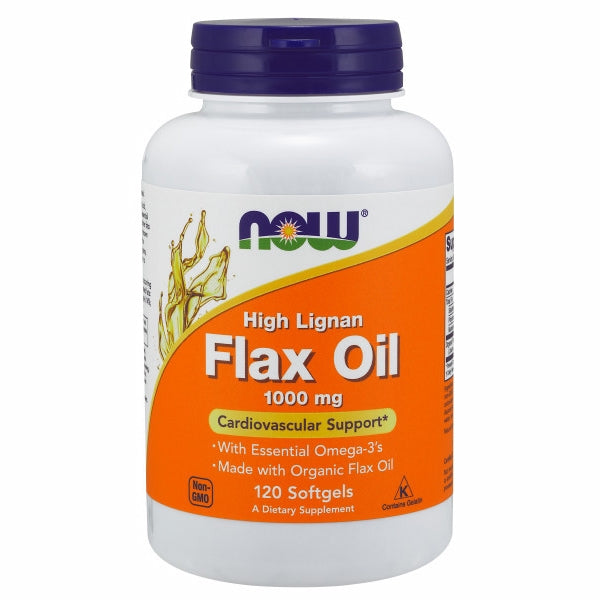 Now Foods, High Lignan Flax Oil, 1000 mg, 120 Sofgels