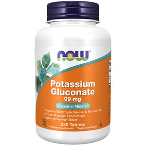 Now Foods, Potassium Gluconate, 99 mg, 250 Tabs